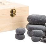 20 Piece Hot stone (Basalt) set in wood case